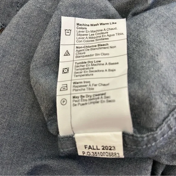 Carhartt Blue Chambray Button-Up Shirt in Denim Blue Color Men’s 3XL Loose Fit - Picture 8 of 8